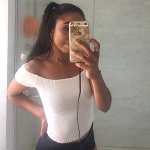 White crop top